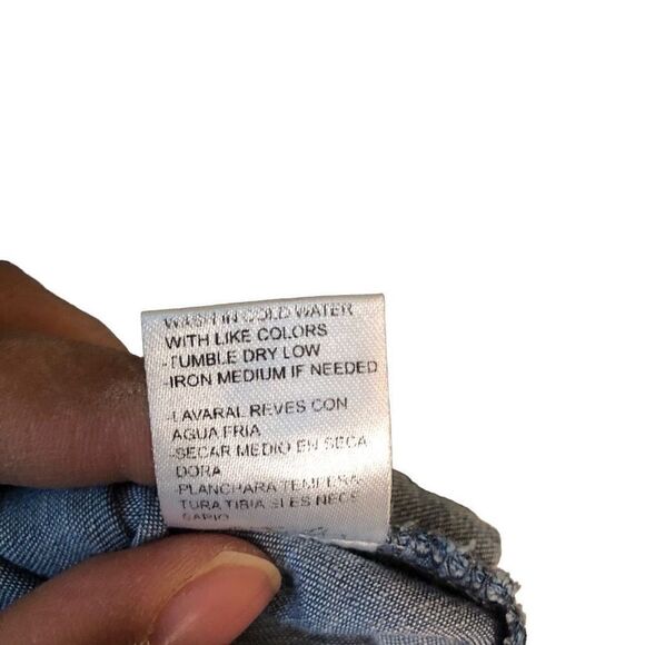 Laju Chambray Shift Dress Size L - Picture 9 of 9